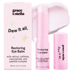 grace & stella Under Eye Brightener Balm Stick - Travel Size Toiletries | Retinol & Caffeine Eye Cream for Dark Circles, Puffiness, Wrinkles - Restore and Hydrate - Vegan Skincare (0.13oz / 3.5g)
