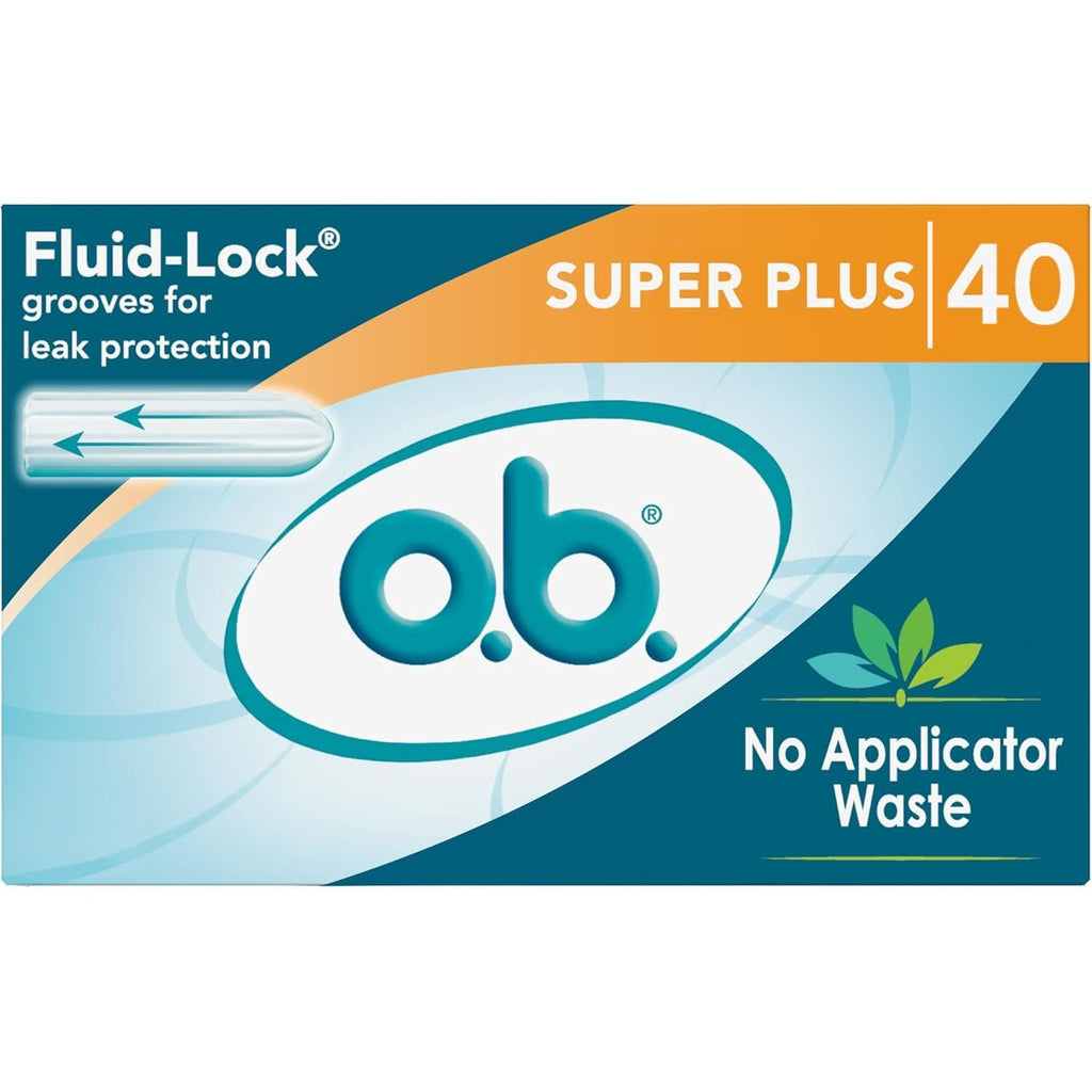 Buy now o.b. Tampons No Applicator, Fragrance-Free - 40ct | Applicator-Free Tampons Super Plus, Feminine Care, ob Tampon Super Plus, Period Products at indiglob india