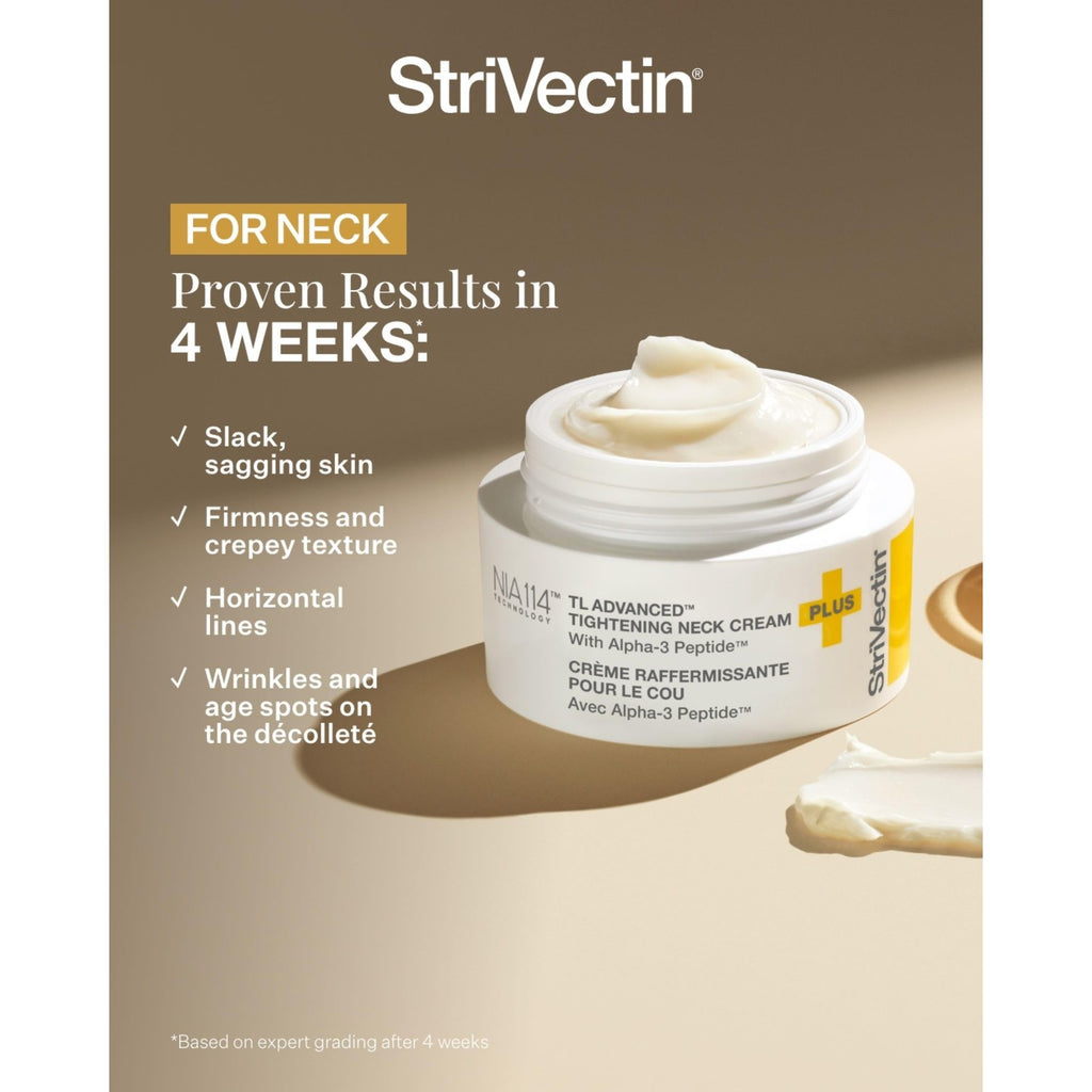StriVectin Tighten and Lift Advanced Neck Cream PLUS with Alpha-3 Peptides for Neck and Décolleté, Smoothing Look of Wrinkles and Fine Lines, Improves Crepey Skin and Vertical Lines