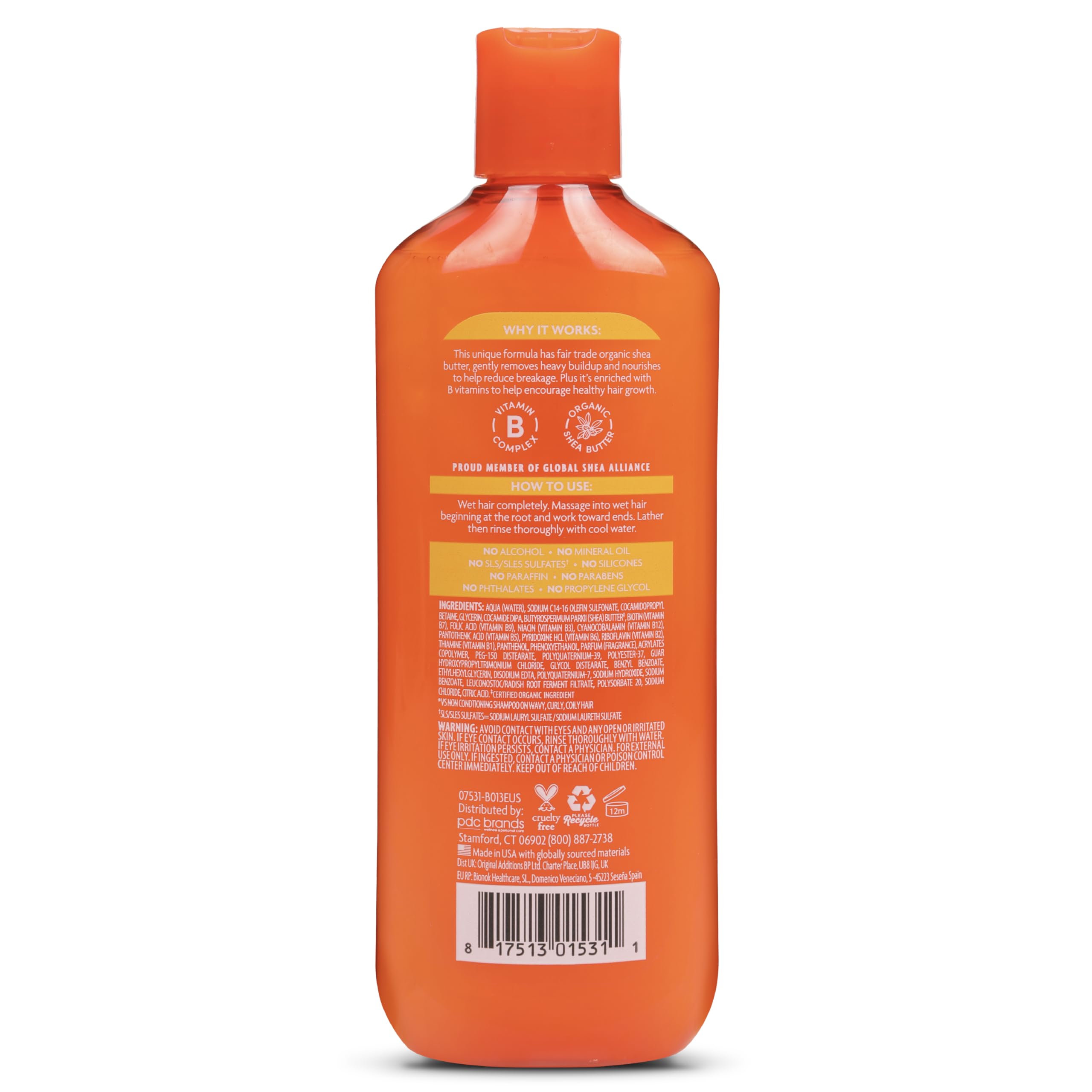Cantu Sulfate-Free Cleansing Cream Shampoo with Shea Butter for Natural Hair, 13.5 oz