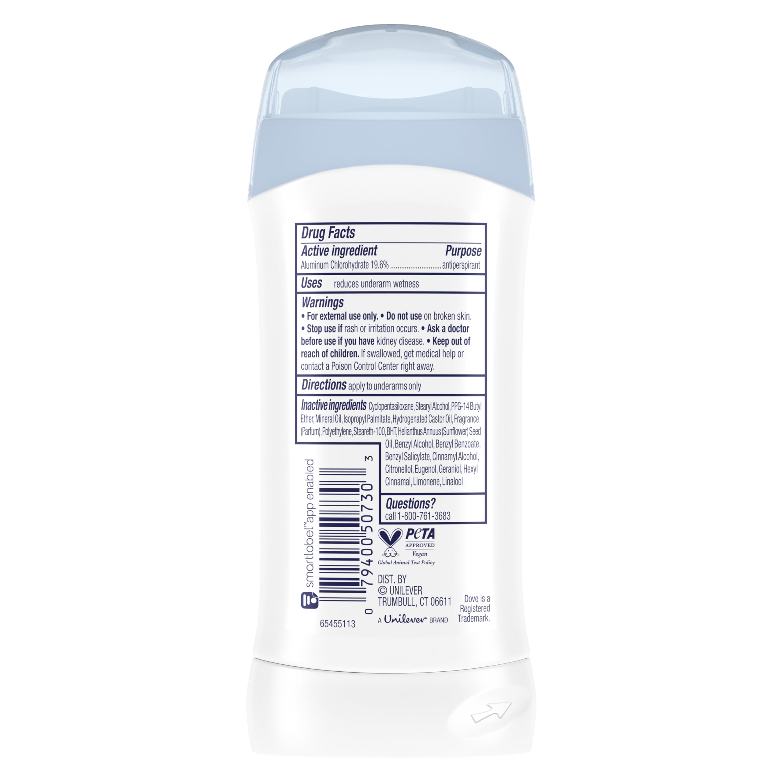 Dove Antiperspirant Deodorant Stick Original Clean 2.6 oz 2PK | All Day Underarm Sweat & Odor Protection for Women. Invisible Solid