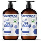 Buy now Everyone 3-in-1 Kids Soap, Body Wash, Bubble Bath, Shampoo, 32 Ounce (Pack of 2), Tropical Coconut, made with Essential Oils for Toddlers, tweens and teens at indiglob india