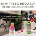[Upgraded 3 Pack] Mouthwash Dispenser Pump with Cup Holder Set for TheraBreath 16 Fl Oz Mouthwash Oral Rinse, Fits ICY Mint, Mild Mint, Whitening, Anticavity, Kids, Alcohol-Free, etc.
