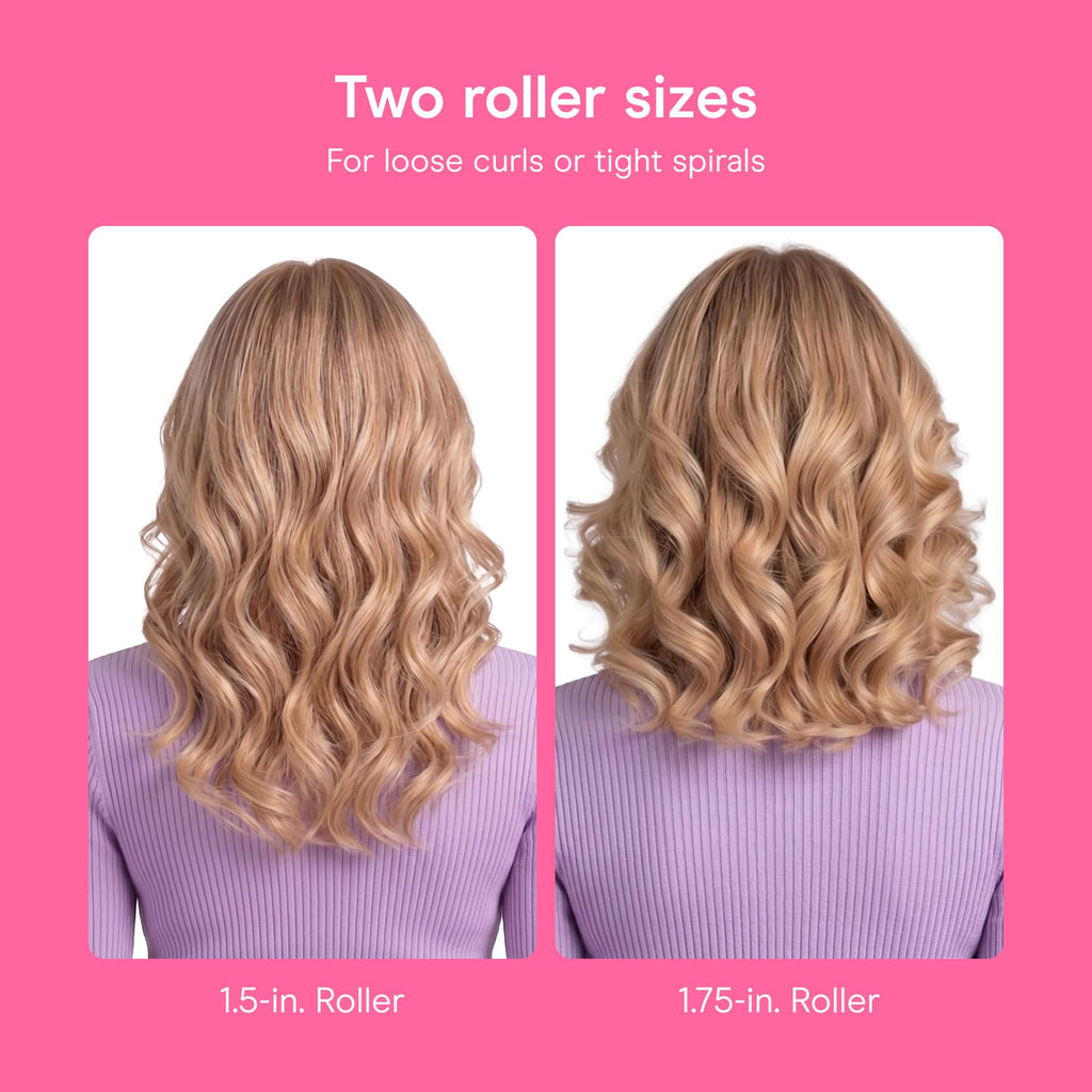 Conair Ceramic Hot Rollers, 1 3/4" & 1 1/2" Rollers, Lavender, 12 Count | Heated hair rollers in 2 jumbo sizes heat in 85 seconds to create long-lasting volume on shoulder-length hair and beyond
