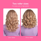 Conair Ceramic Hot Rollers, 1 3/4" & 1 1/2" Rollers, Lavender, 12 Count | Heated hair rollers in 2 jumbo sizes heat in 85 seconds to create long-lasting volume on shoulder-length hair and beyond