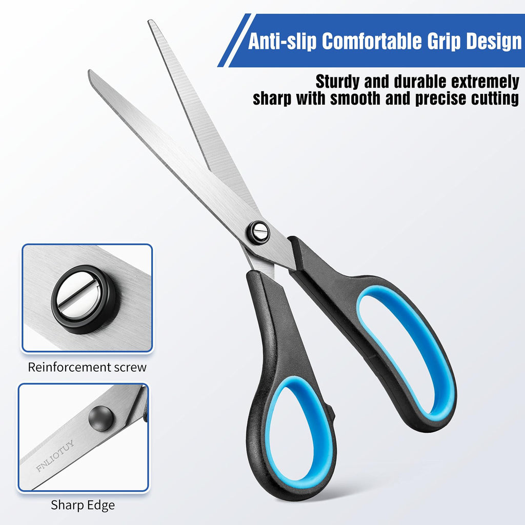 8.5" Heavy Duty Scissors All Purpose for Office Home School Sewing Crafts