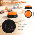 8 Color Voice Recording Button, Dog Buttons for Communication Pet Training Buzzer, 30 Second Record & Playback, Funny Gift for Study Office Home - 8 Color Packs