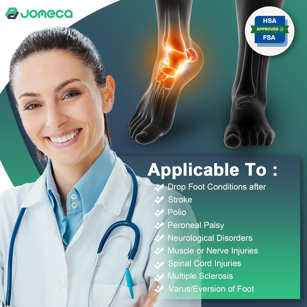 Buy now Drop Foot Brace with Arch Support, Adjustable AFO Foot Orthosis Brace for Walking, Relieve the Instability of Lower Limbs by MS, TBI, Stroke, Cerebral Palsy, Fracture (Right, X-Large) at indiglob india