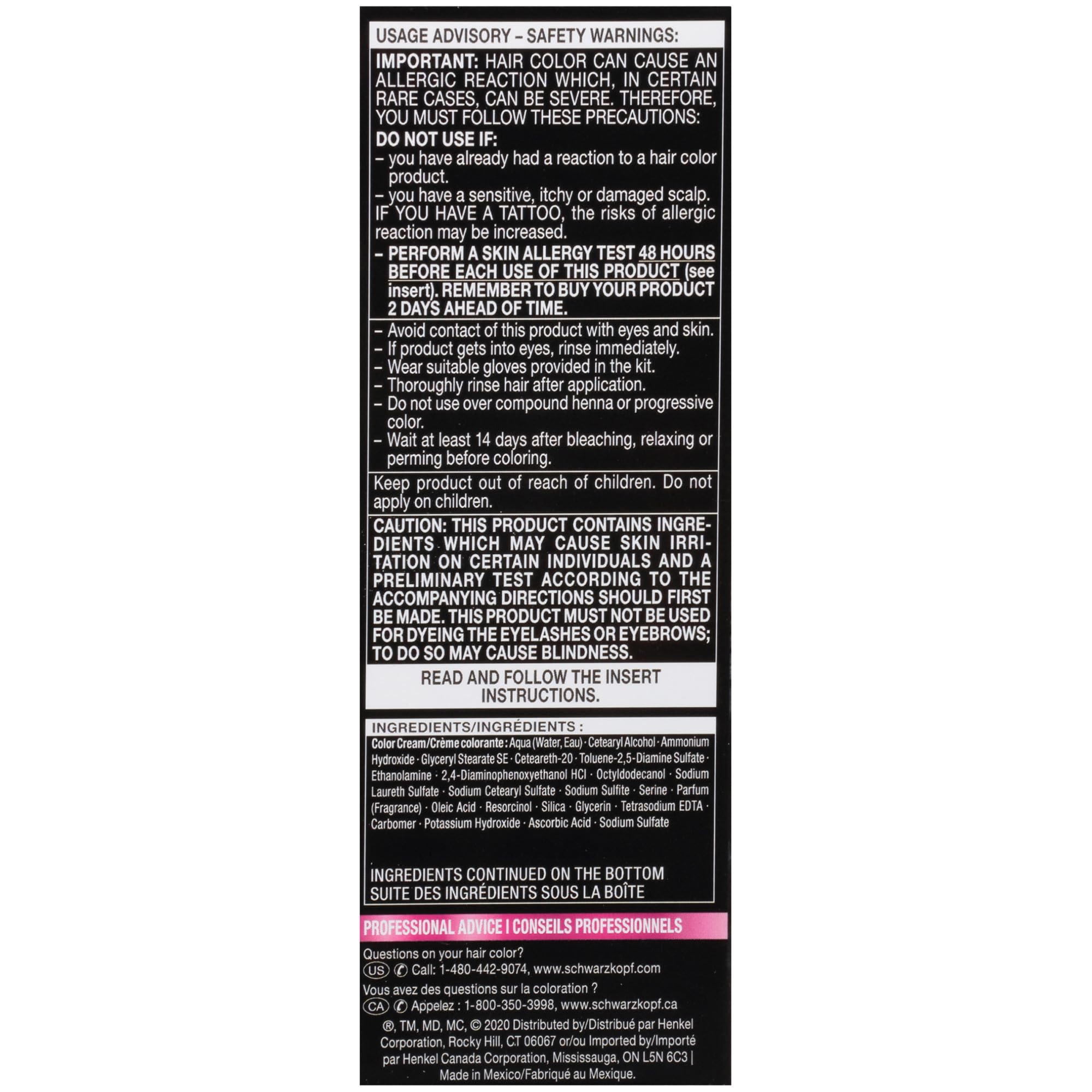 Schwarzkopf Color Ultime 1.4 Sapphire Black Hair Dye, Permanent Intense Black with Diamond Brilliance, Fade-Resistant, Covers Grays, All Hair Textures (Pack of 2)