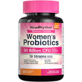 NewRhythm Women's Probiotics, Organic Cranberry, 50 Billion CFU 18 Strains, Probiotics with Prebiotics, Support Digestive Health, No Refrigeration Needed, Non-GMO, No Soy, 60 Vegan Capsules, No Dairy