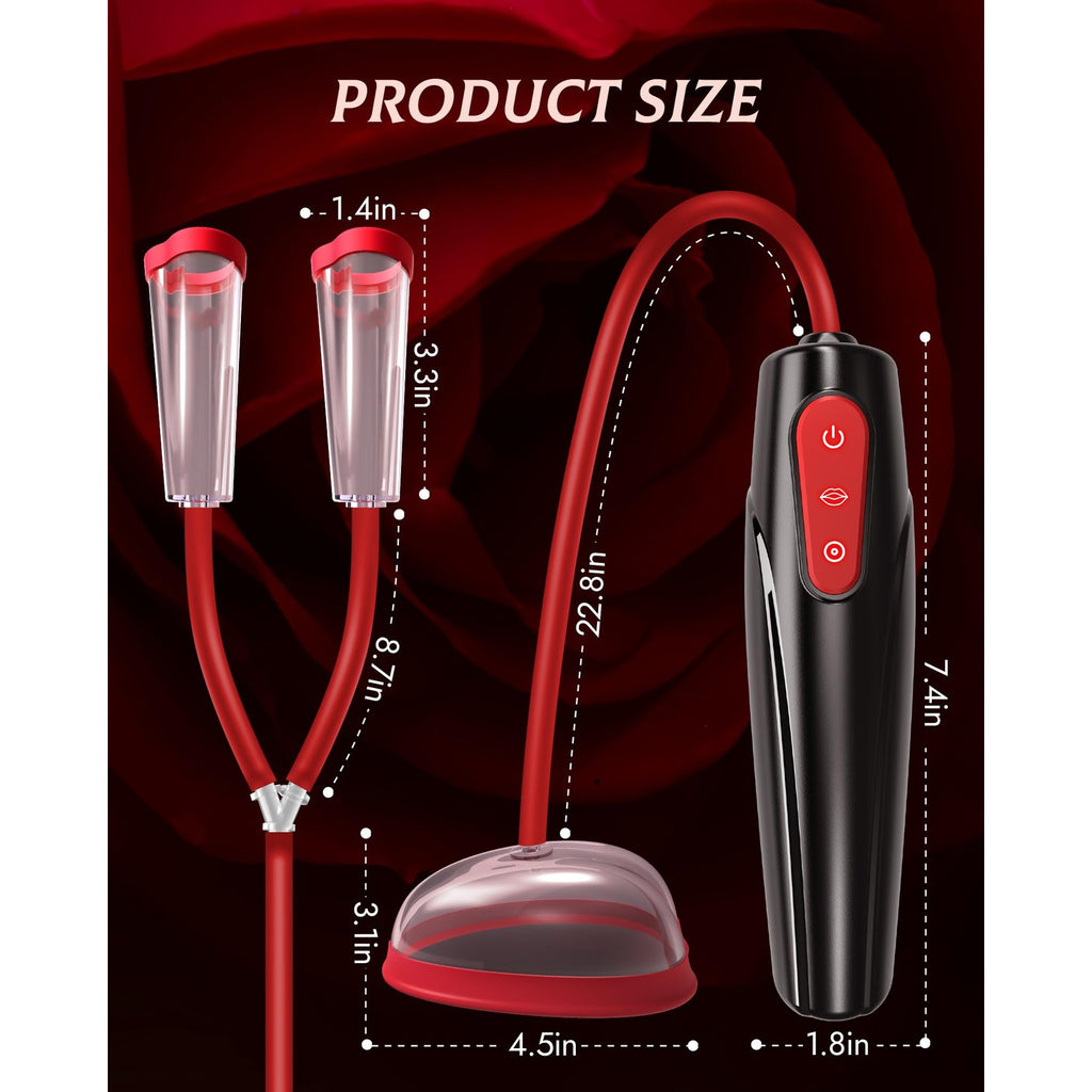 Pussy Pump Adult Sex Toys - Nipple Sucking BDSM Toys Kit Electric Vacuum Vagina Sex Pump with 3 Suction Levels and 7 Modes, Clit Sucker for Women Pleasure, Female Sex Toys for Couples Games