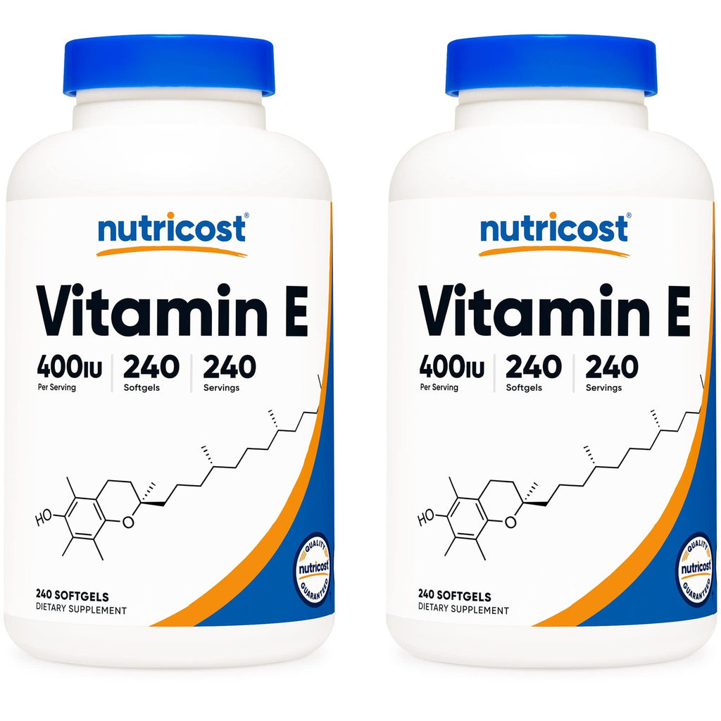 Nutricost Vitamin E 400 IU, 240 Softgel Capsules - Gluten Free, Non-GMO