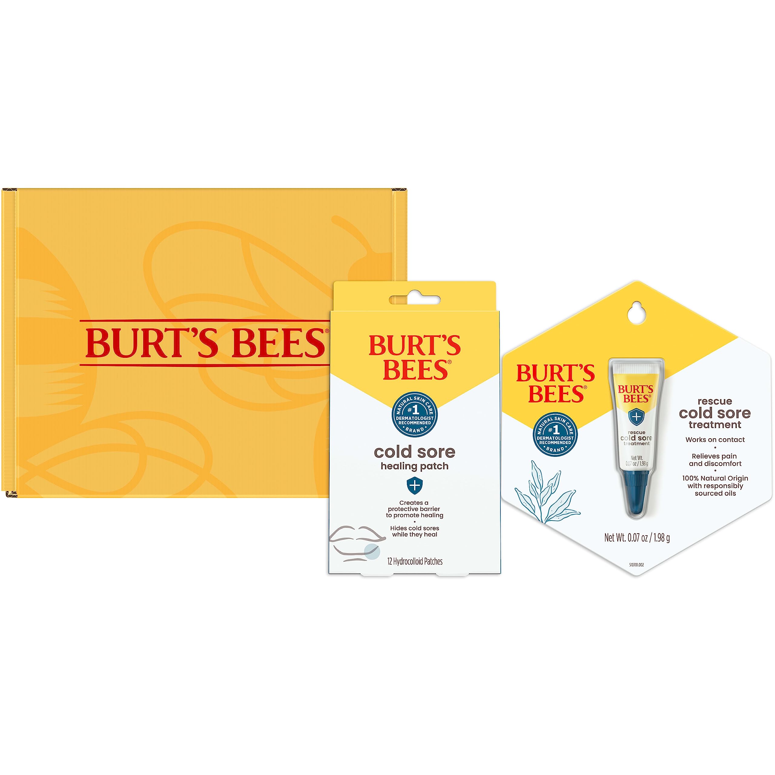Buy now Burt's Bees Cold Sore Treatment Bundle with Burtâ€™s Bees Healing Patches and Burtâ€™s Bees Cold Sore Treatment with Rhubarb and Sage, Protects, Heals and Relieves Symptoms at indiglob india