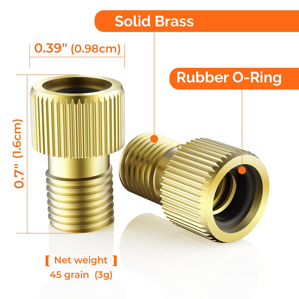 ETENWOLF Brass Presta Valve Adapter 4 Pack