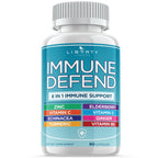 Liberty Lifestyle 8 in 1 Immune Supplement with Echinacea, Vitamin C and Zinc 50mg, Vitamin D 5000 IU, Turmeric Curcumin & Ginger, B6, Elderberry 180 Count (Pack of 3)