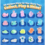 20 Pack Organic Bath Bombs for Kids with Glow-in-The-Dark Toys Inside