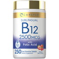 Carlyle Vitamin B12 Sublingual 2500 mcg | 250 Fast Dissolve Tablets