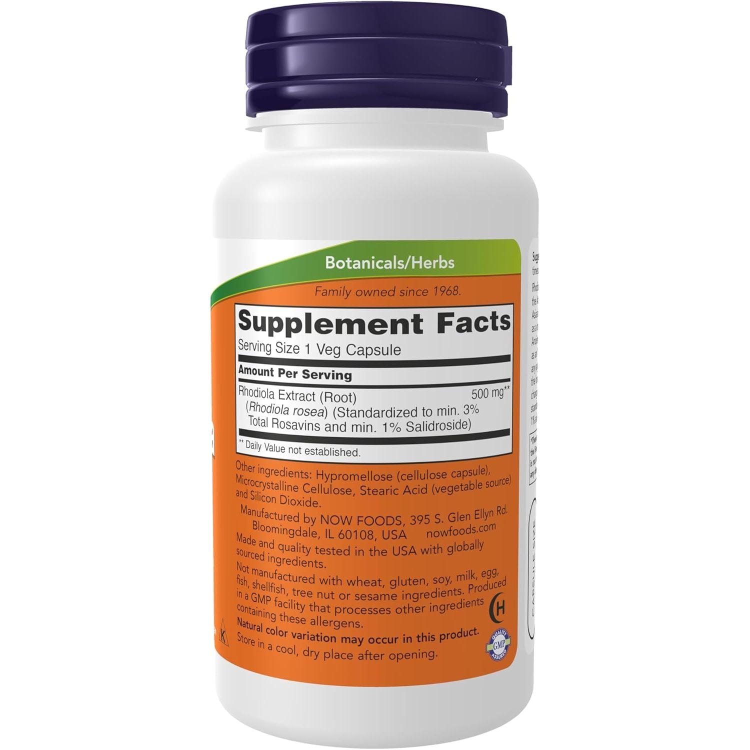 Buy now NOW FOODS Rhodiola 500MG 3PCT Extract60 VCAP, 60 CT at indiglob india