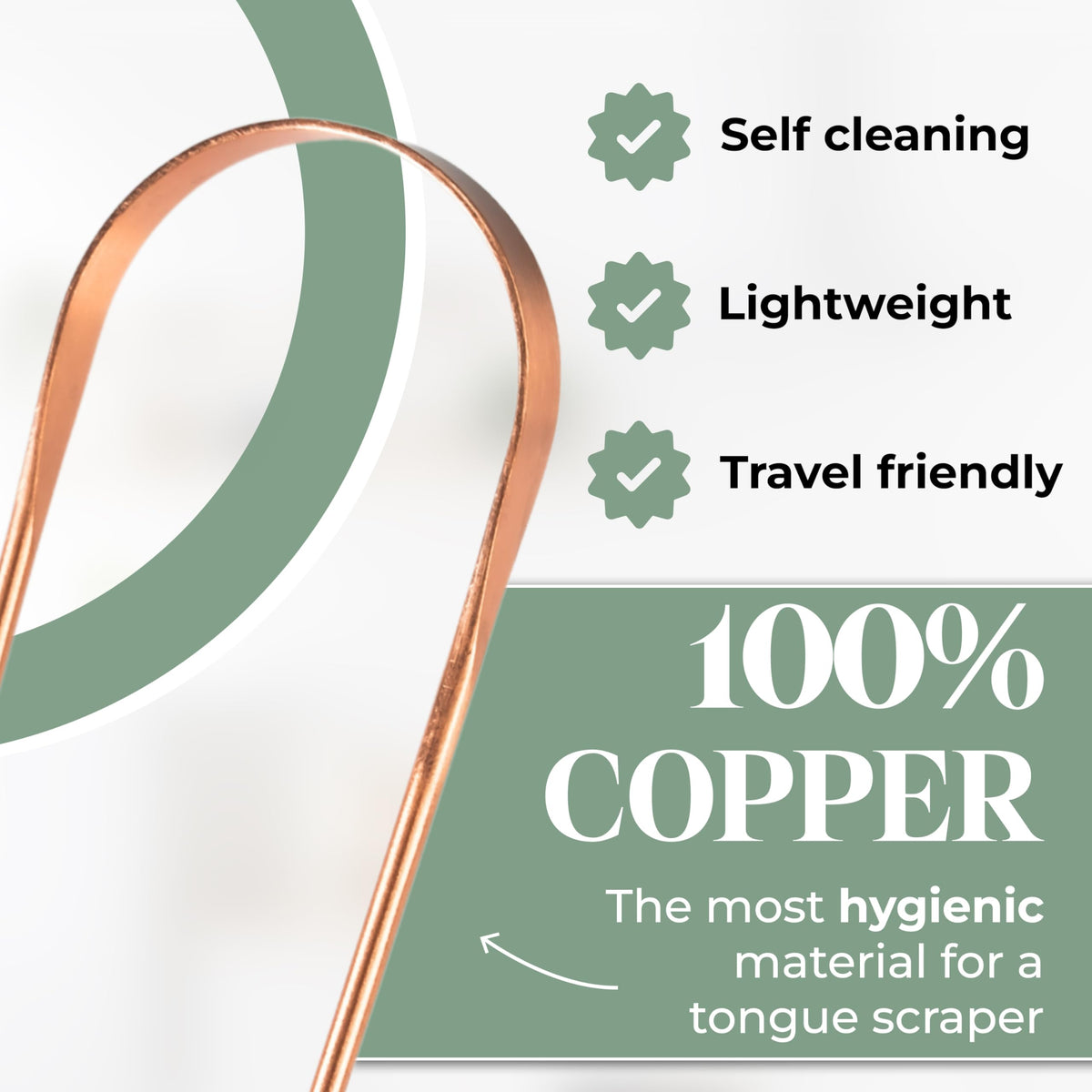 Living Well with Dr. Michelle Copper Tongue Scraper for Adults & Kids