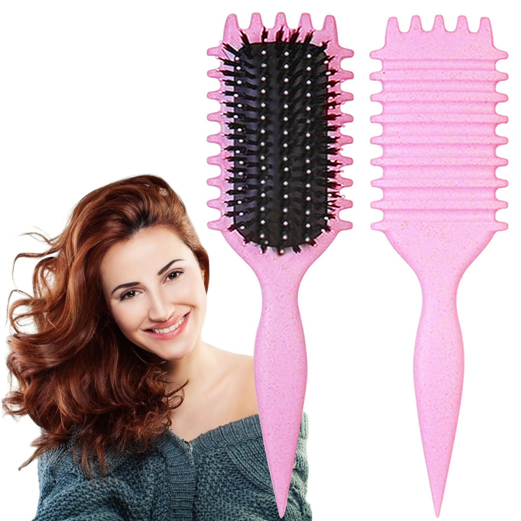 1 PCS Curly Hair Brush, Curl Defining Brush (Purple) | Curly Hair to Reduce Pulling