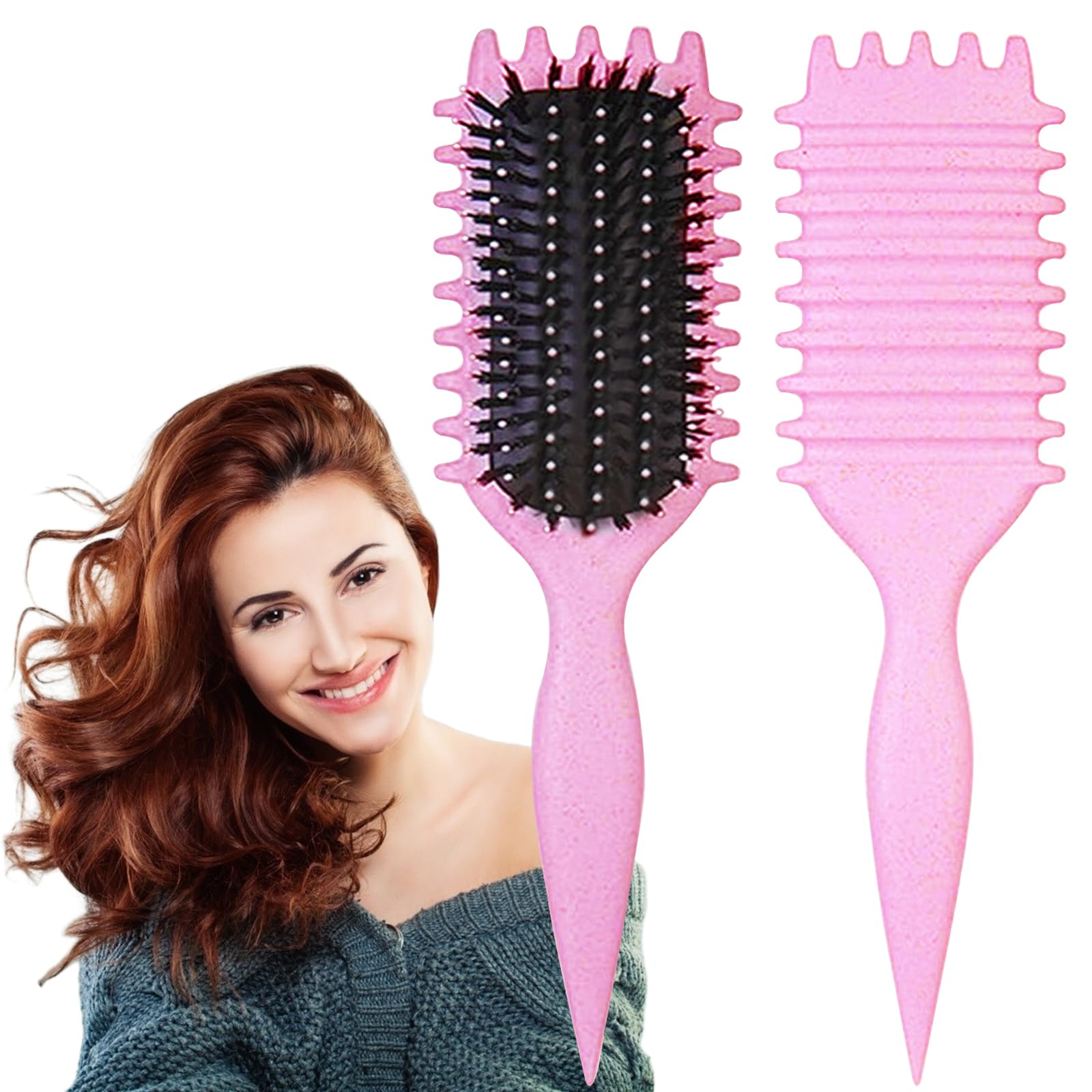 1 PCS Curly Hair Brush, Curl Defining Brush (Purple) | Curly Hair to Reduce Pulling