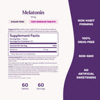 Natrol Melatonin 10 mg Fast Dissolve Tablets, Sugar-Free Peppermint, 60 Ct