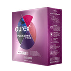 Durex Pleasure Pack Assorted Thin Condoms, Exciting Mix of Sensation and Stimulation, Lubricated Natural Rubber Latex Condoms for Men, 42 Count
