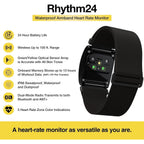 Buy now Scosche Rhythm 24 Heart Rate Monitor Armband - Fitness Armband with Dual Band ANT+ & BLE Bluetooth - Waterproof & Dustproof Accurate Heart Rate Monitors with Built-in Memory for Storing Workout Data at indiglob india