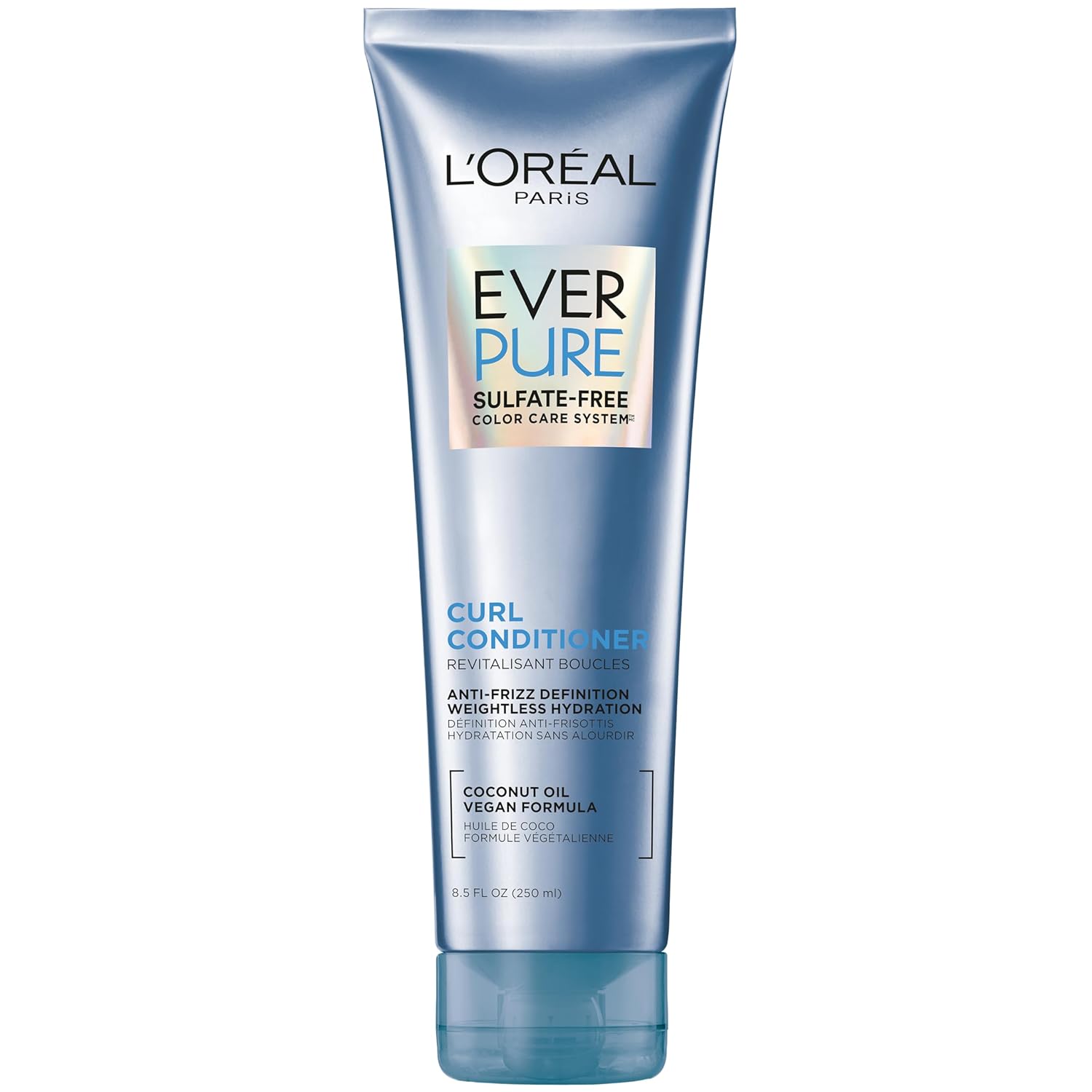 Buy now L'Oreal Paris Sulfate Free Conditioner for Curly Hair, Lightweight, Anti-Frizz Hair Care with Coconut Oil, EverPure, 8.5 Fl Oz (Packaging May Vary) at indiglob india