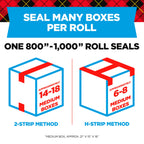 Scotch Heavy Duty Packaging Tape, 2 Inches x 800 Inches, Clear - 2 Count