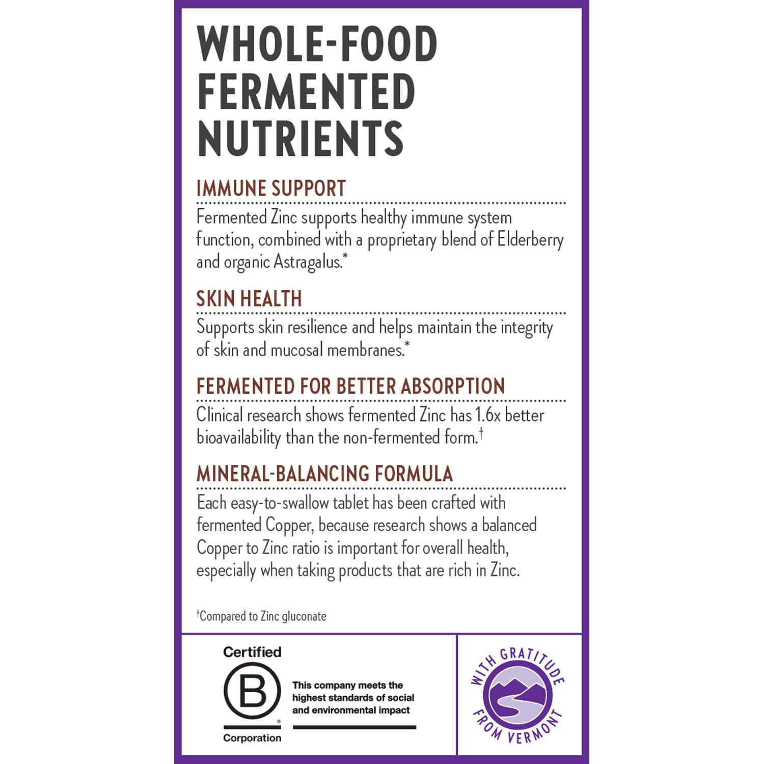 New Chapter Fermented Zinc Complex Supplement, 90 Count | ONE Daily for Immune Support and Skin Health, Mineral-Balancing Formula Rich in Copper, Easy to Swallow and Digest