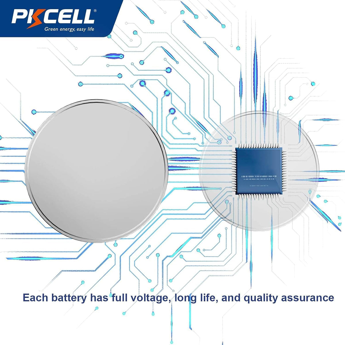 PKCELL LR41 Button Batteries 5 Pack, LR41 Battery AG3 Battery