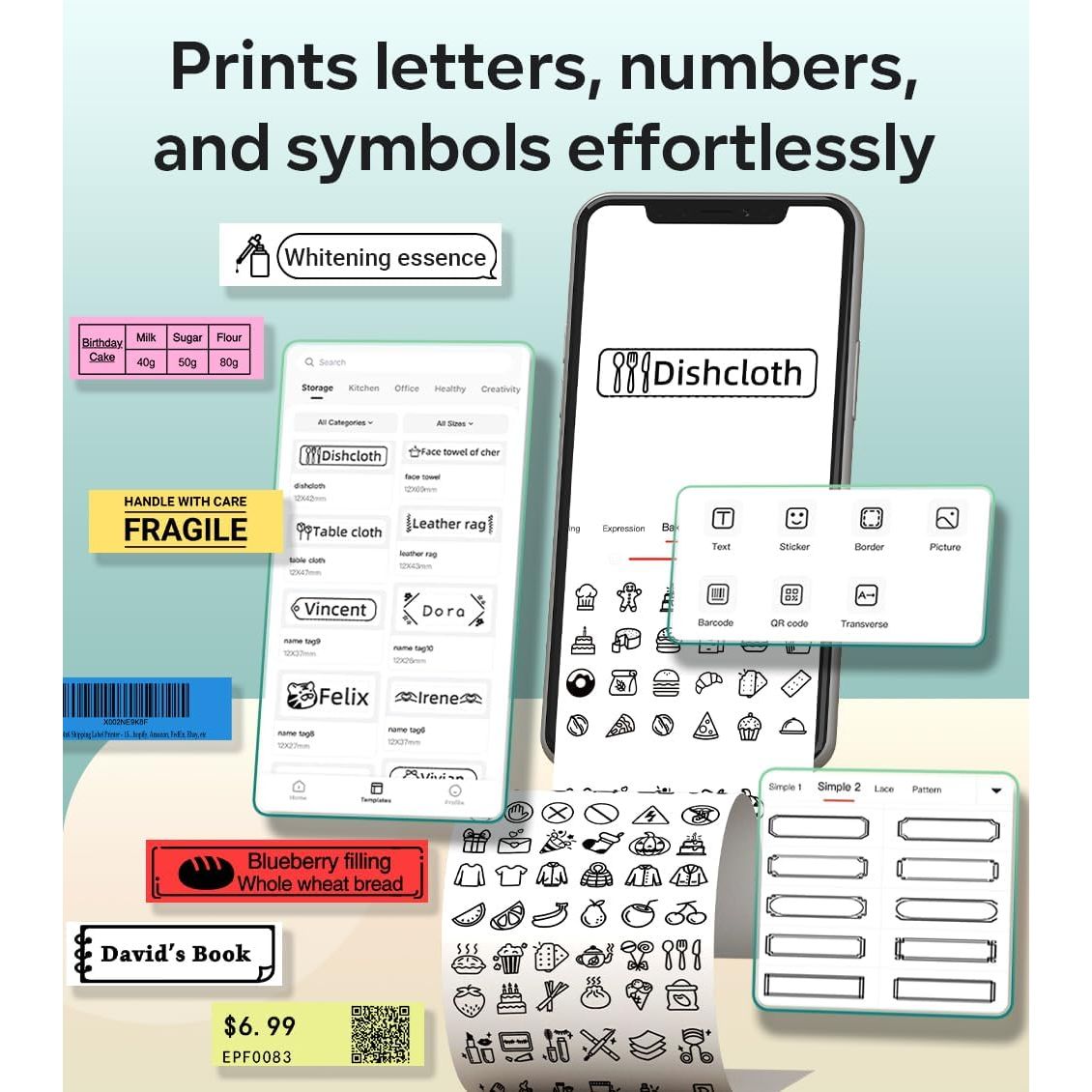Buy now Phomemo P12 PRO Label Maker Machine with Tape, Mini Bluetooth Portable Thermal Labelmaker for Home, Office, Organizing, Kitchen, Wireless Small Label Makers with Multiple Templates, Green at indiglob india