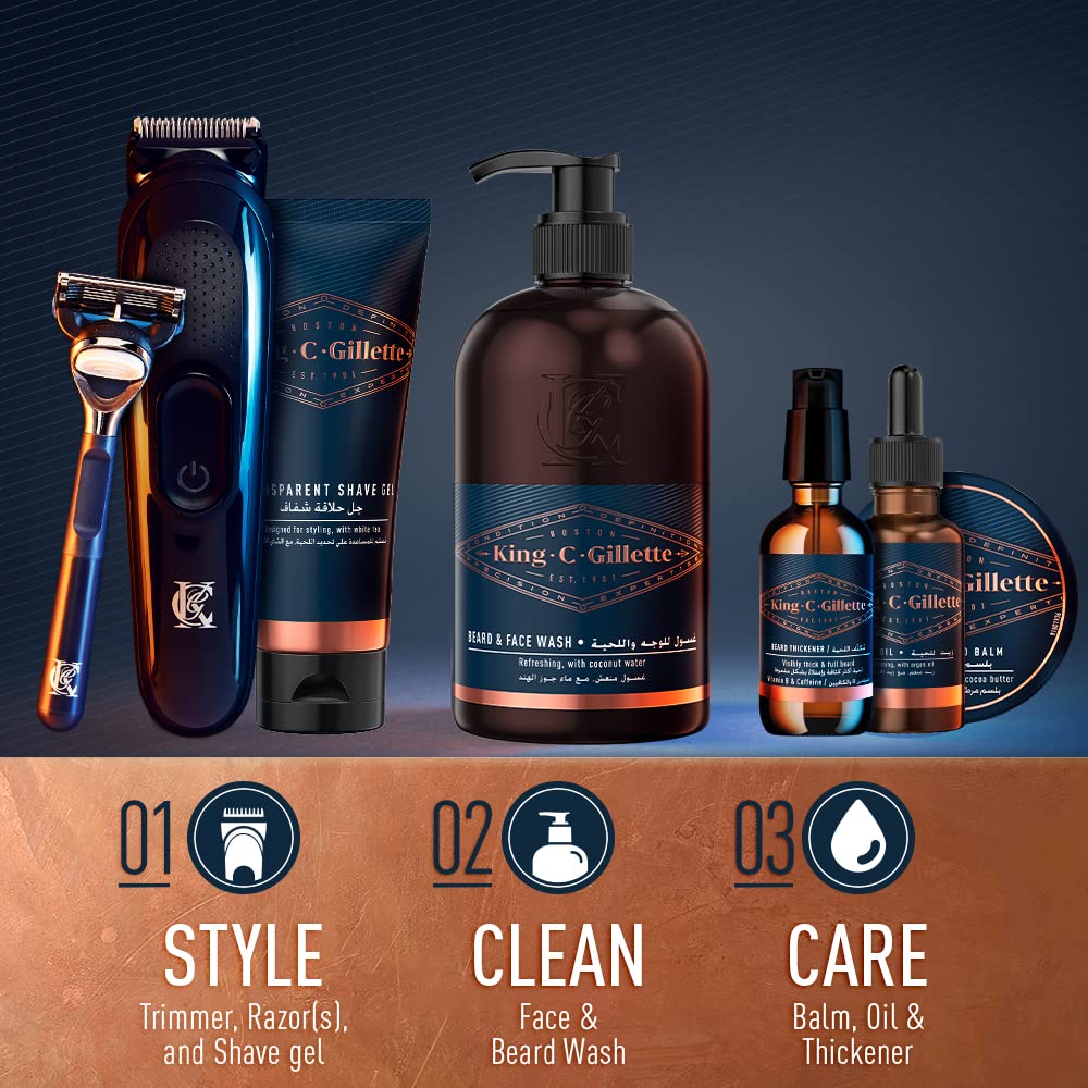 Buy now King C. Gillette Menâ€™s Transparent Shave Gel with White Tea and Argan Oil, 5oz at indiglob india