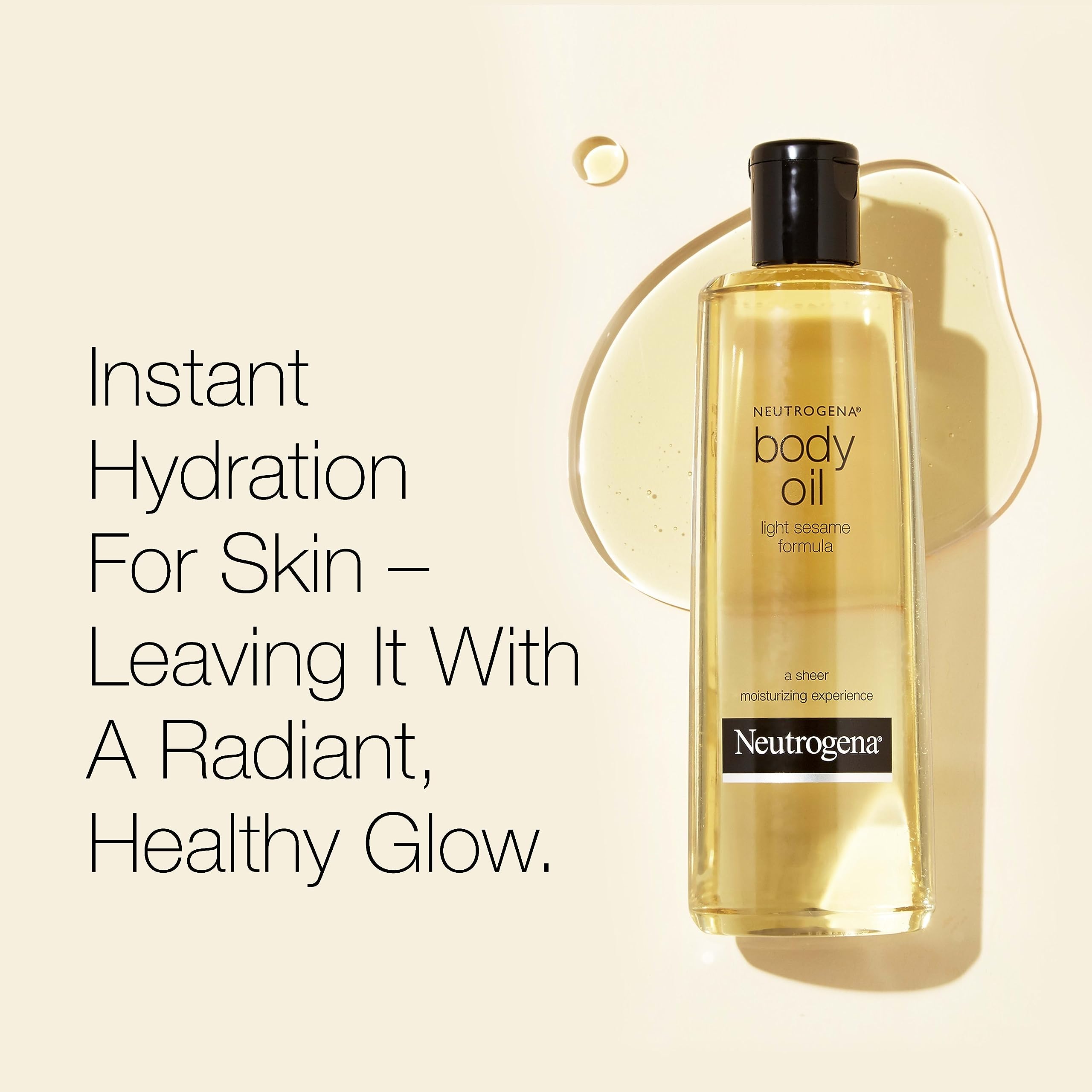 Buy now Neutrogena Body Oil Light Sesame Formula, Twin Pack of 16 fl oz, Radiant Glow Moisturizer for Dry Skin, Bath & Shower Oil For Smooth and Hydrated Skin at indiglob india