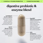 Lemme Debloat Probiotic Capsules for Bloating & Gas Relief, 30-Day Supply | Bloating & Gas Relief - 2 Clinically Studied Probiotics w/5 Digestive Enzymes to Improve Digestion, Women & Men