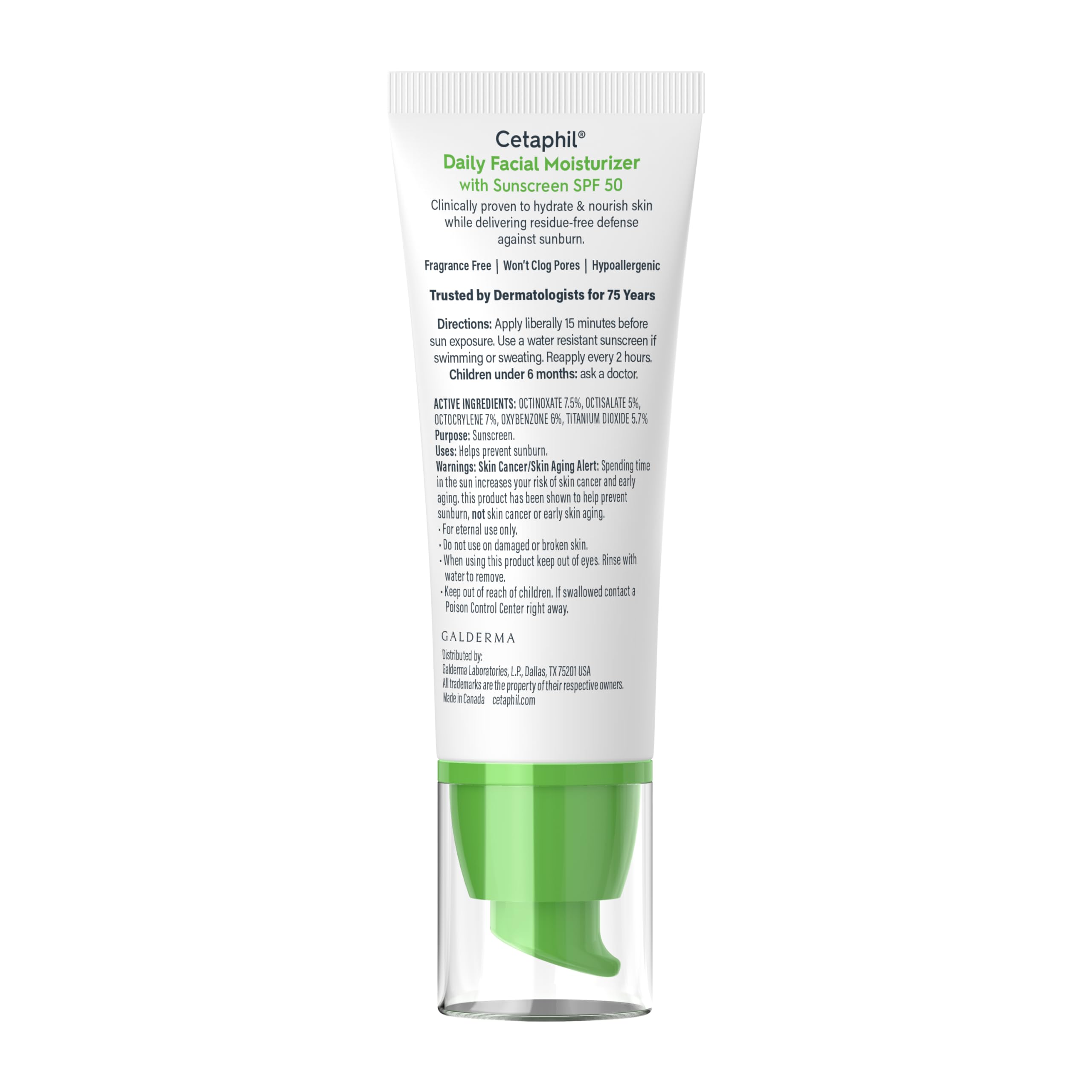 Buy now Cetaphil Daily Facial Moisturizer SPF 50, 1.7 Fl Oz (Pack of 2), Gentle Facial Moisturizer For Dry to Normal Skin Types, No Added Fragrance, Dermatologist Recommended (Packaging May Vary) at indiglob india