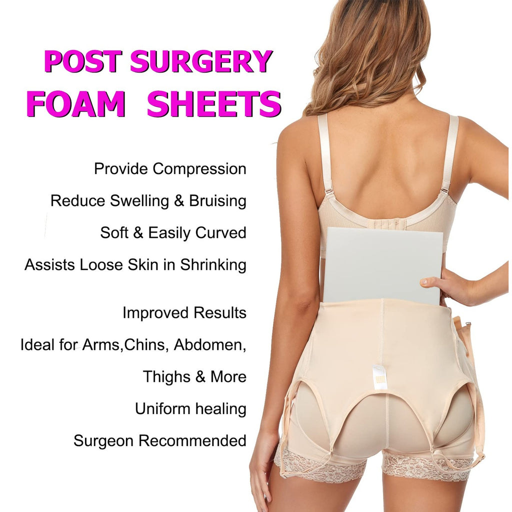 4 Pack Lipo Foam Pads Post Surgery 8"X11" Ab Board Foam