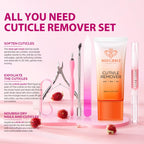 Modelones Cuticle Remover, Nail Kit Cuticle Trimmer Pusher Remover Liquid | Manicure Kit for Women Cuticle Oil Pen Nail Stuff & File Cuticle Nippers & Cutter Nail Tools Manicure Set Nail Care Prep Kits
