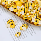 Tiny Resin Bees for Crafts,32Pcs Small Plastic Bumble Bee Decor with 36 Double Self-Adhesive,Honey Bee Flatback Decoration for DIY Wreath Crafts Scrapbooking Party Home Birthday Decoration 3 Size