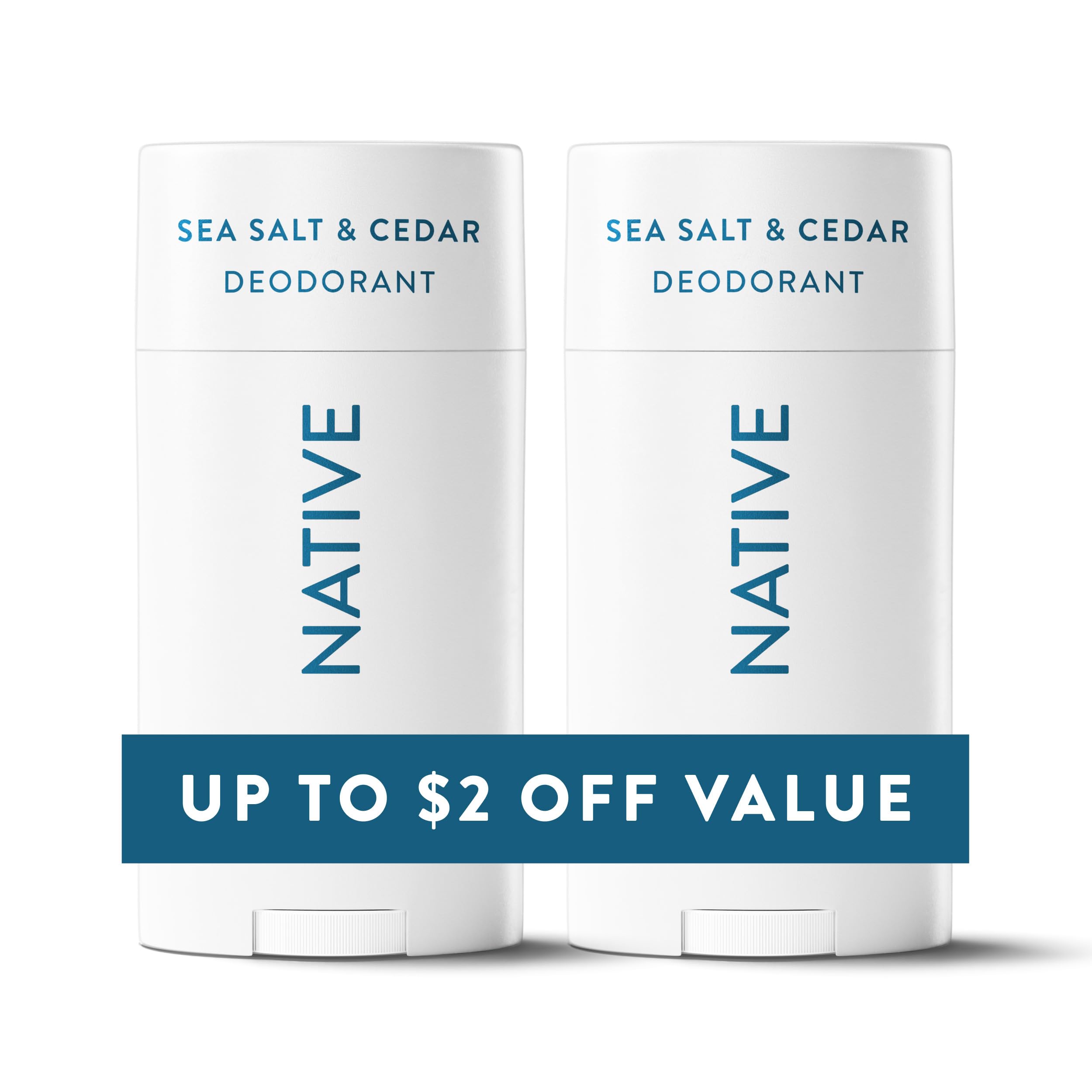 Native Deodorant Contains Naturally Derived Ingredients, 72 Hour Odor Control, Deodorant for Women and Men, Aluminum Free, Coconut & Vanilla 2.3 oz (Pack of 2)