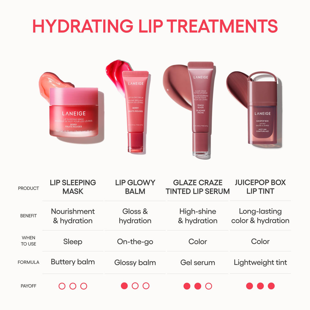LANEIGE Lip Glowy Balm: Sheer Tinted Lip Moisturizer with Shea Butter, for Hydrating Shine & Soft Lips