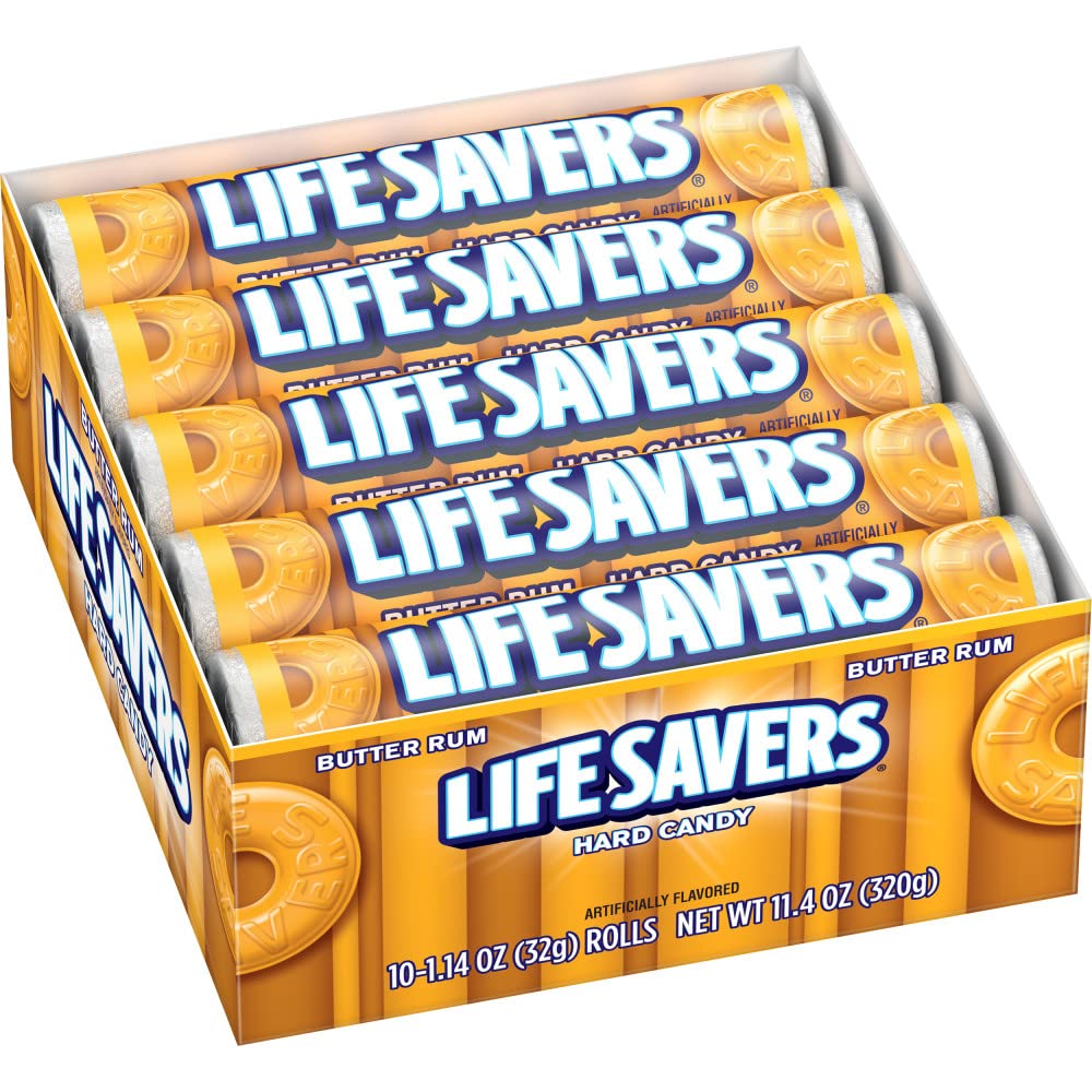 Buy now LIFE SAVERS Mints Wint-O-Green Hard Candy Bulk Mints, Hard Candies, Individually Wrapped Single Rolls, .84 Ounce, 20 Count Box Butter Rum at indiglob india