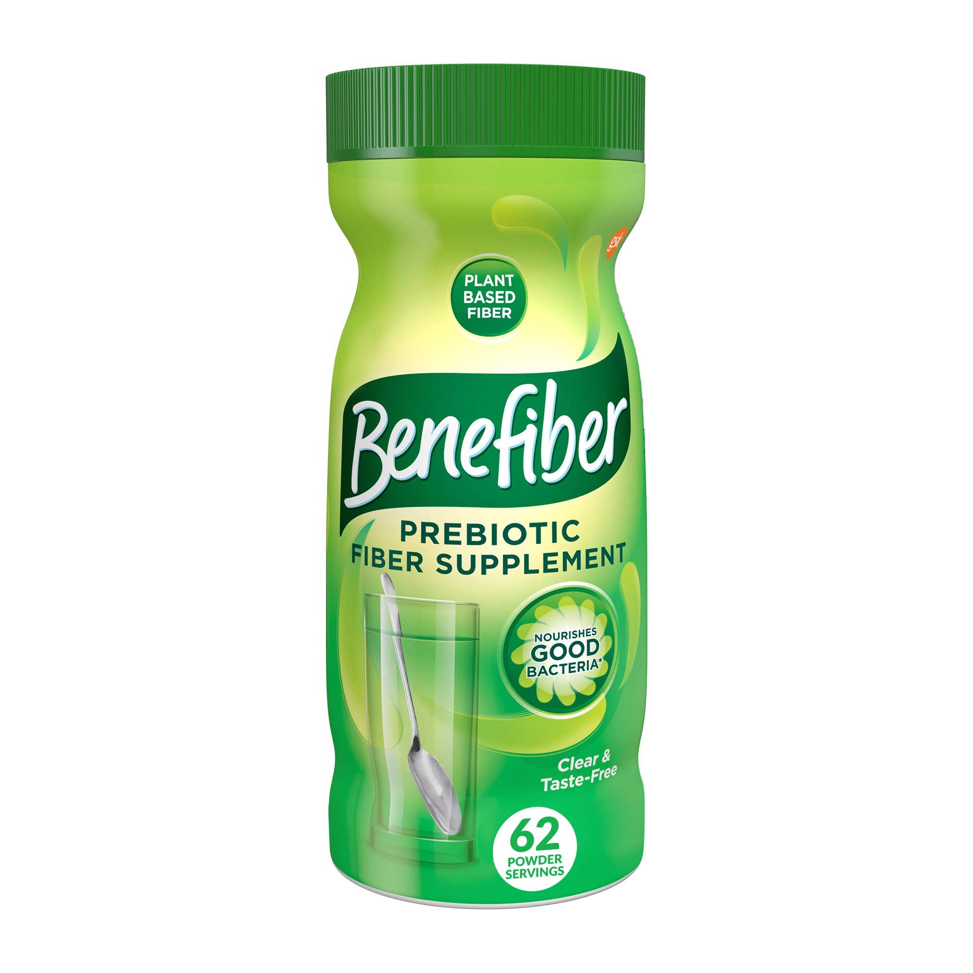 Benefiber Prebiotic Fiber Supplement Powder, Unflavored, 124 Teaspoons | Plant-based Prebiotic Fiber Powder, Sugar-Free, Dissolves Clear and Tasteless, GLP-1 Support for Digestive Health