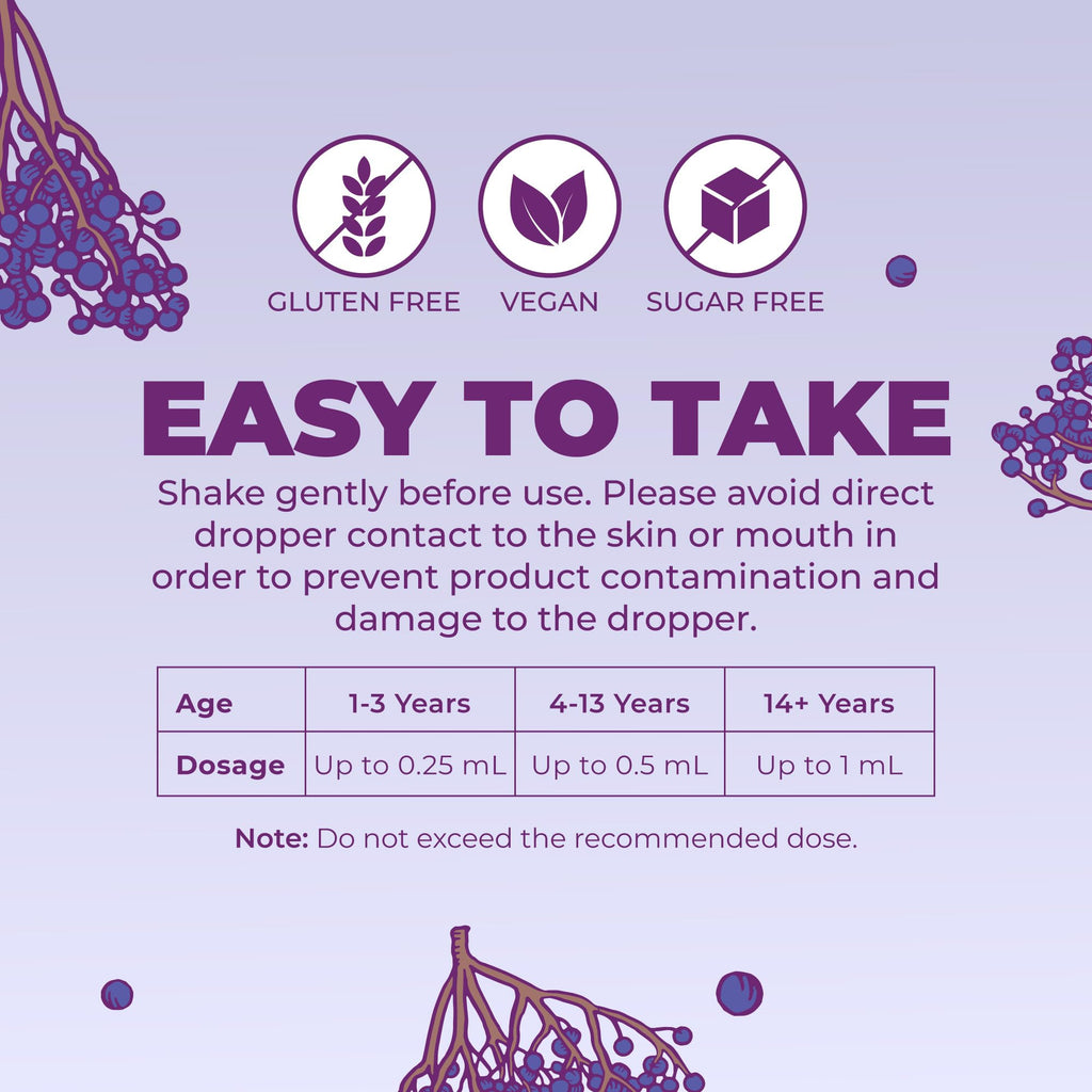 MARYRUTH'S Organic Elderberry Liquid Drops for Adults & Kids, Immunity, 1oz | 150mg Elderberry Extract, Sugar Free, Vegan, Non-GMO
