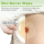 Carbou Skin Barrier Wipes, 100Pcs Skin Prep Wipes for Ostomy