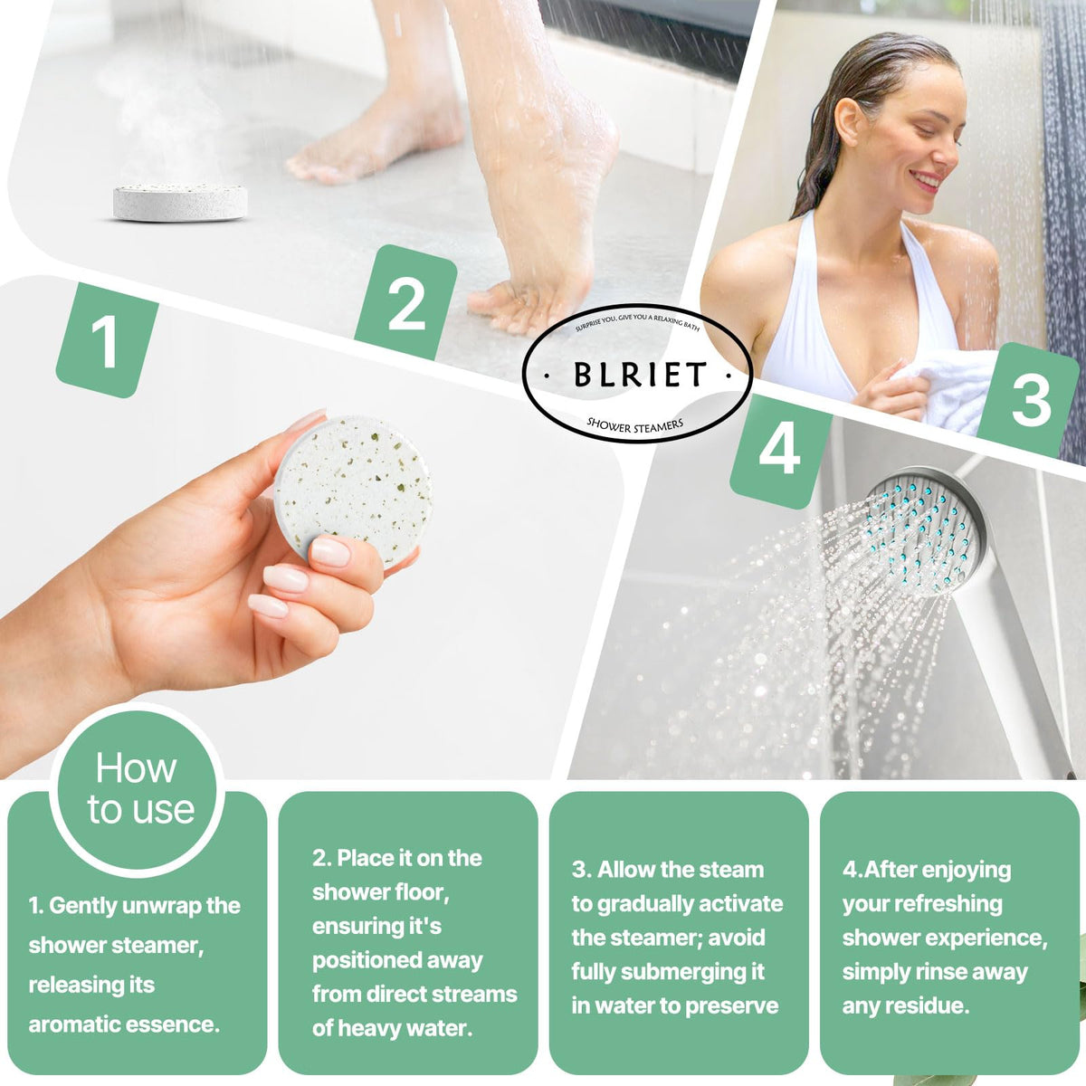 Blriet Shower Steamers Aromatherapy 18 Pack Gifts for Women Mom Wife