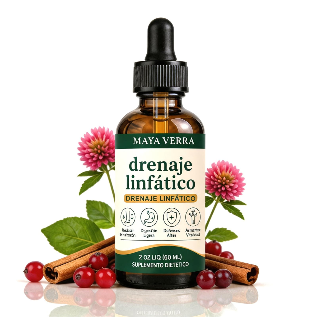 Mayaverra Drenaje LinfáTico Gotas, Lymphatic Drainage Drops,Helps Support Fluid Balance and Body Care Routine