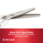 SINGER 9" Pinking Shears, Stainless Steel No-Fray Zigzag Edge