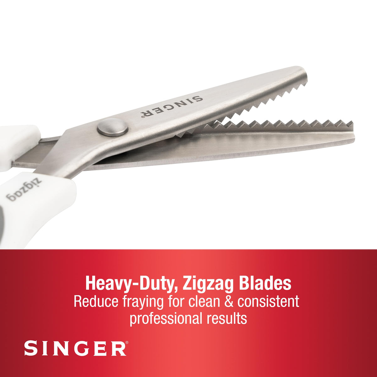 SINGER 9" Pinking Shears, Stainless Steel No-Fray Zigzag Edge